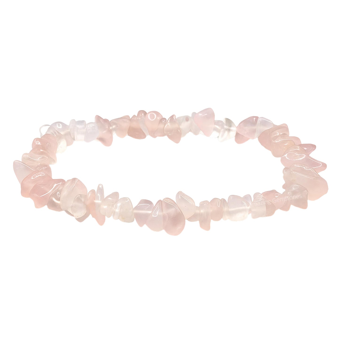 Amazing Gemstone Chips Bracelet (Rose Quartz)