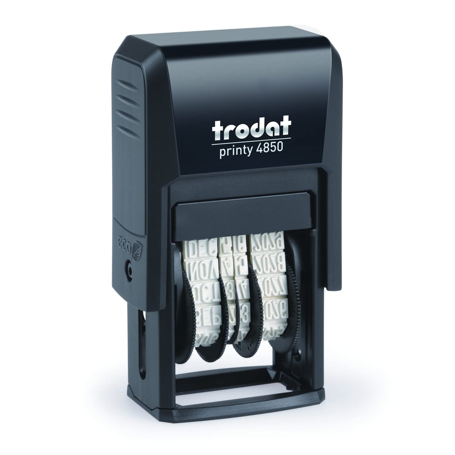 Trodat Printy 4850 Date Stamp – Pocket Sized Self Inking Stamp with Paid, Received, FAXED, EMAILED – Blue and Red Ink, 3/4" x 1",Assorted