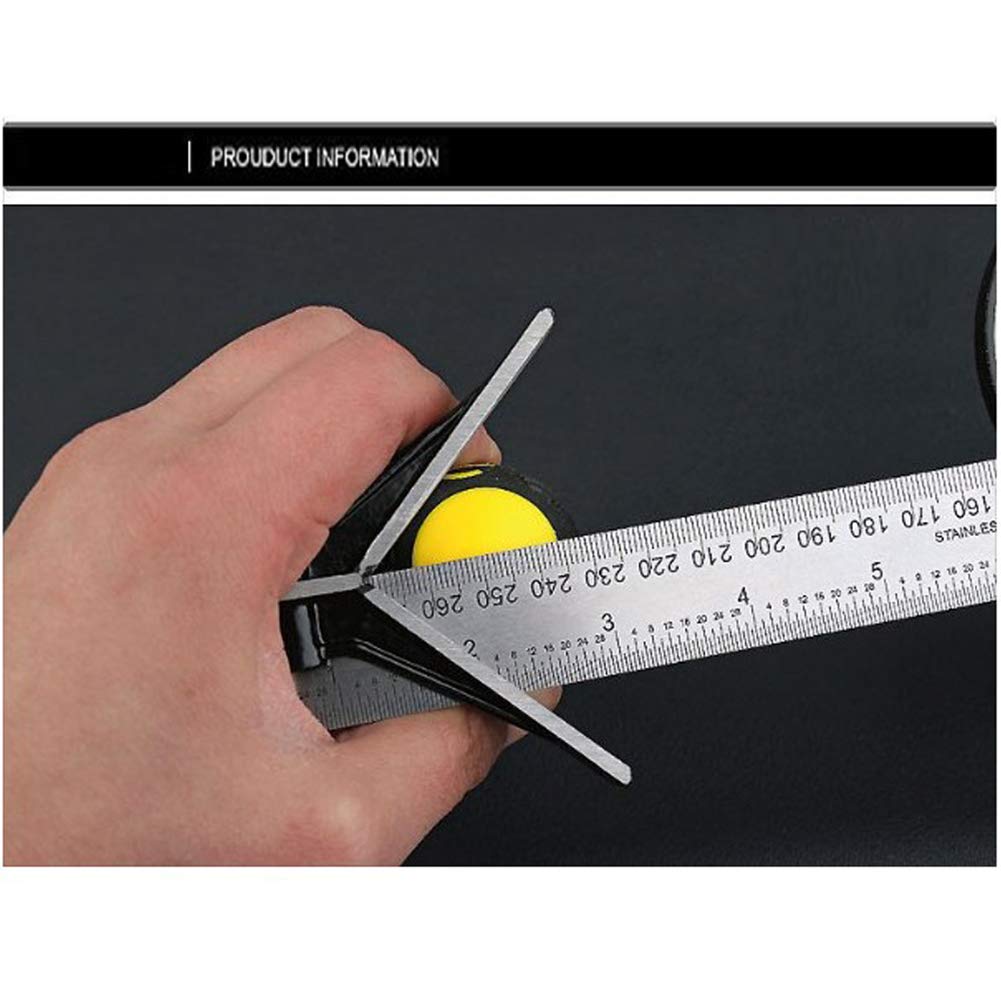 Stainless steel t square ruler Adjustable sliding combination Square Square Ruler & Protractor Level Measure Measuring Set 4-Piece 12" 4R Combination Square