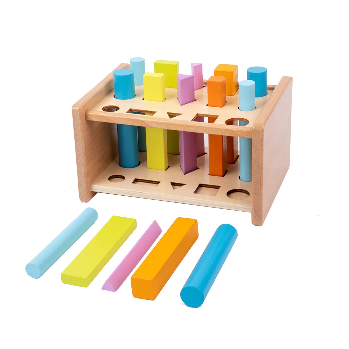 Montessori Shape Matching Toys - Wooden Shape Sorting Toys for 1-3 Years Old Children - Educational Toy for Preschoolers
