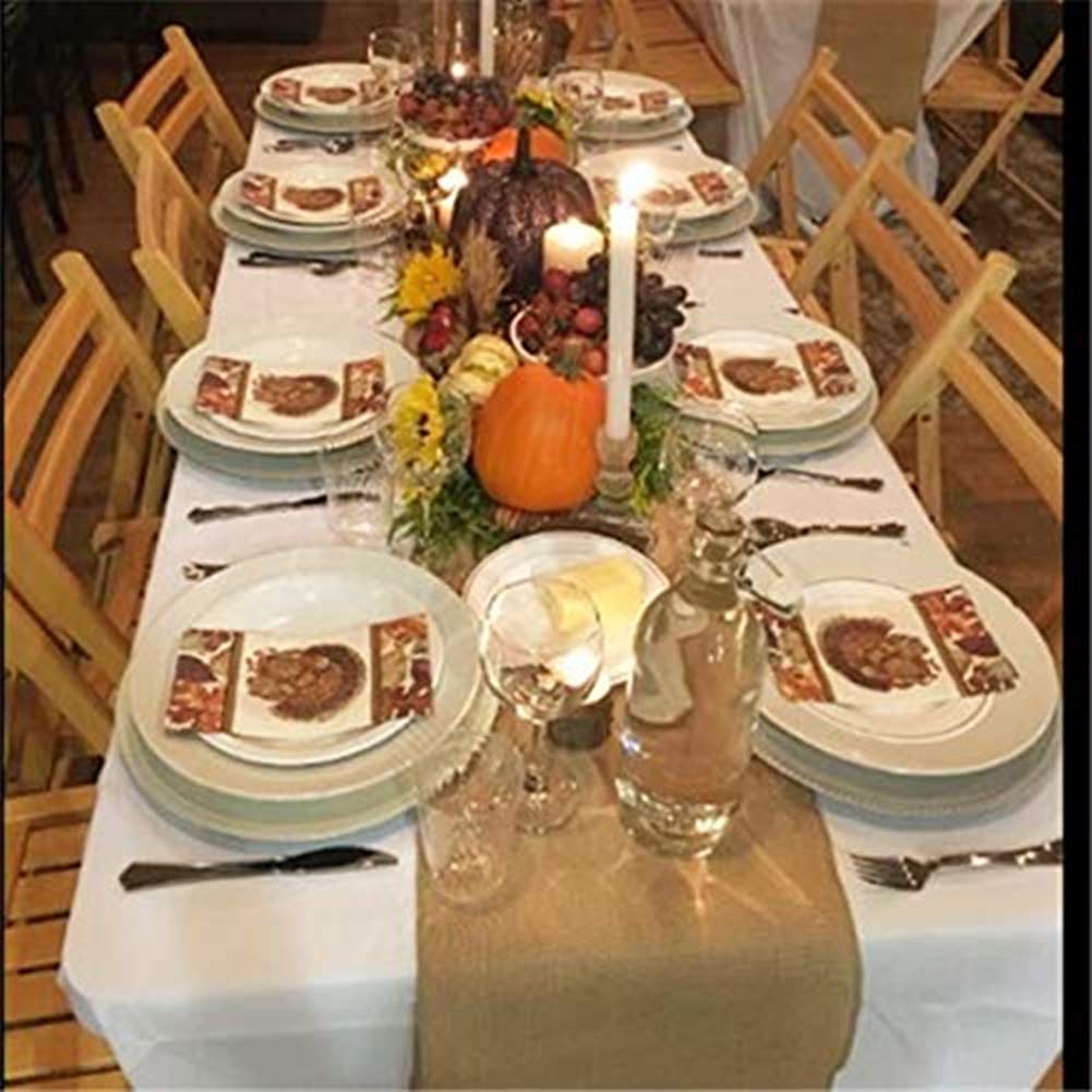 OZXCHIXU Jute Burlap Table Runner-12'' Wide x 10 Yards Long Burlap Fabric Roll Perfect for Weddings, Table-Runners, Decorations & Crafts.