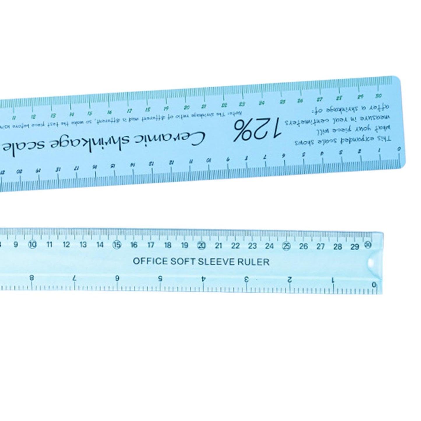 Nishiyuenyi Ceramic Shrinkage Scale Ruler, Ceramic Measuring Ruler, with Standard Ruler, for Pottery Lovers Clay Sculpture Pottery Tools