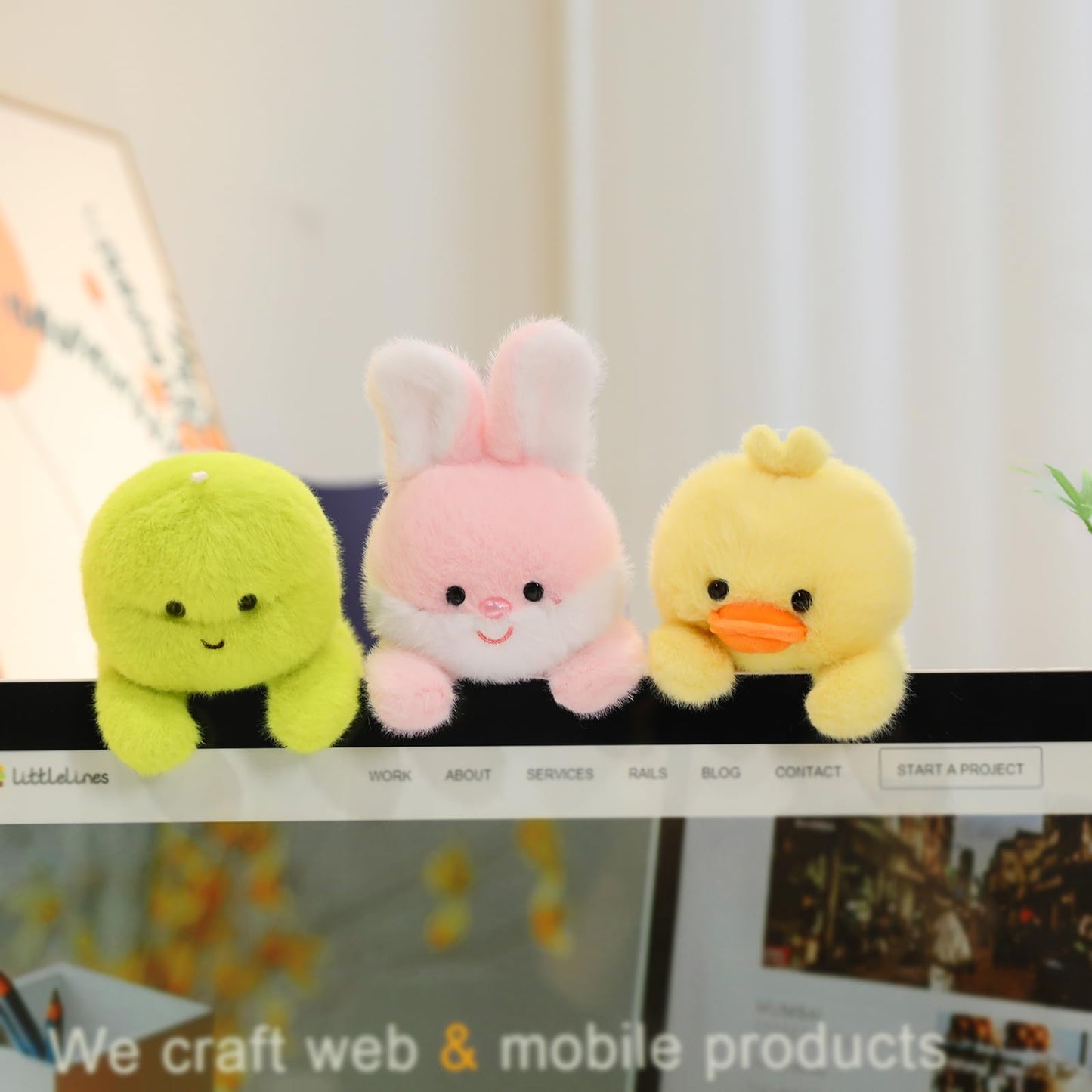 Ditucu Palm-Sized Bunny Stuffed Animals Cute Soft Rabbit Plush Doll Small Plushies Toys Gifts for Kids Pink 6 inch