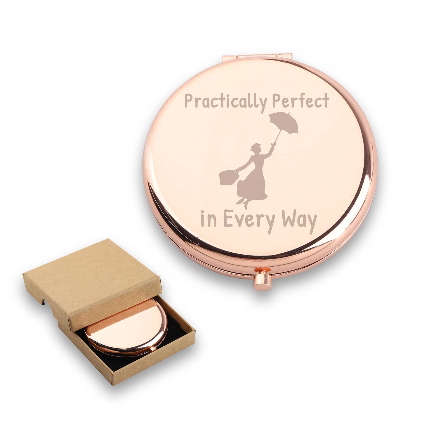 WUSUANED Movie Quote Makeup Mirror Practically Perfect in Every Way Mirror Fantasy Inspired Gifts for Movie Fans