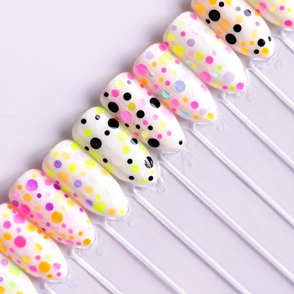 3 Boxes Circle Stickers Gem Stickers Round Nail Glitter Nail Decorations Glitter Paillette Nail for Nail Art Jewelry Kit Thin Nail Sequins Round Variety Decorate