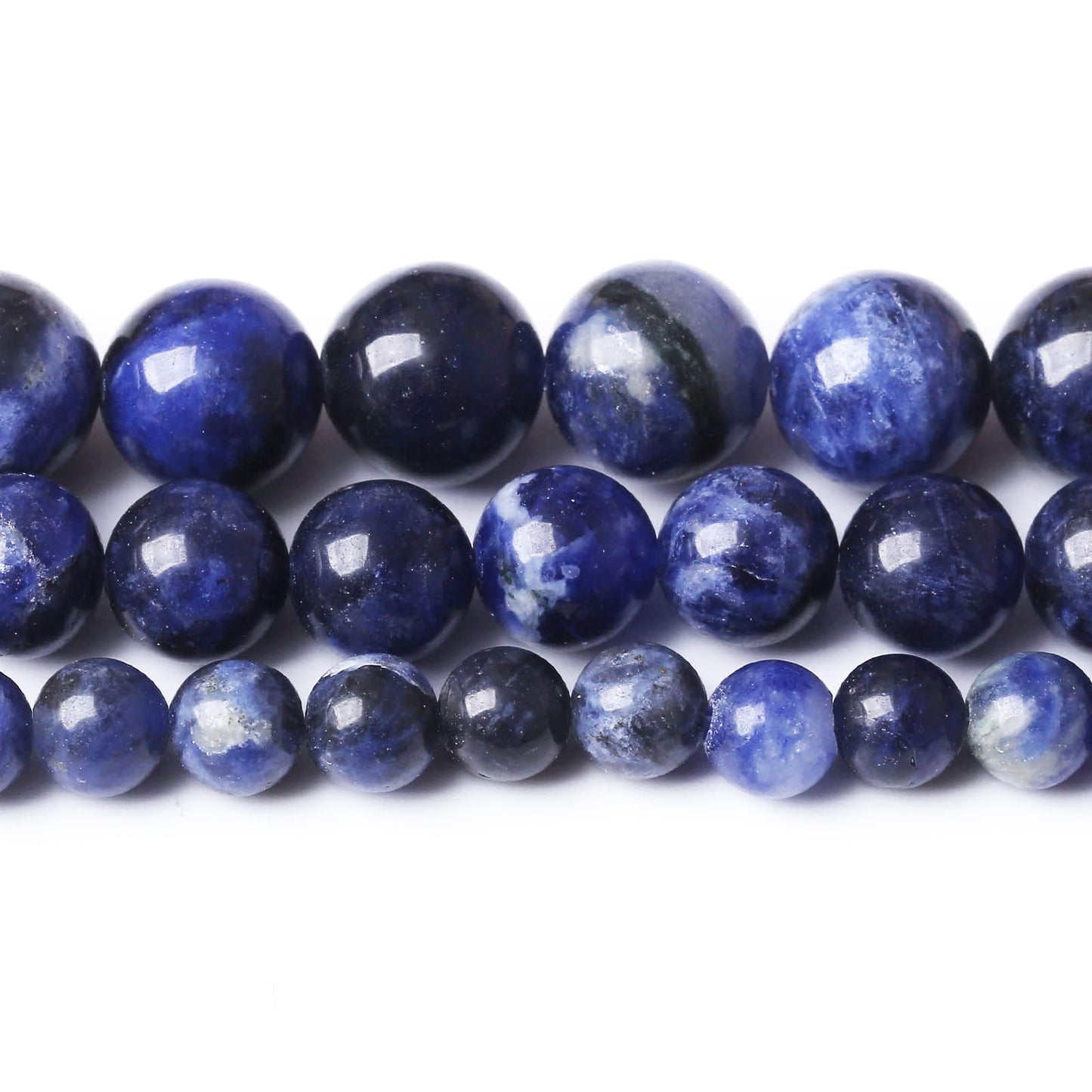 36PCS 10MM Natural Bule Sodalite Stone Beads Energy Healing Beads for DIY Jewelry Bracelet Necklace Making for Jewelry Making15Inch