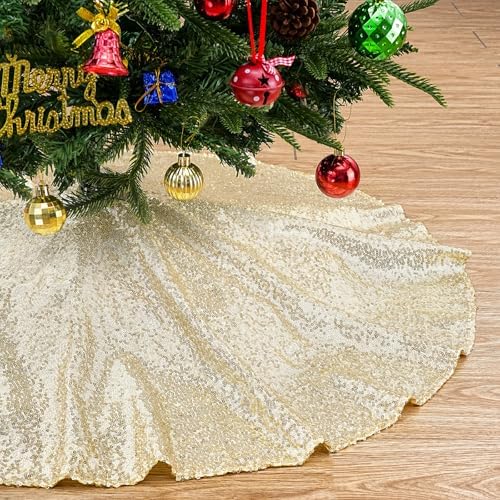 Christmas Tree Skirt 48 Inch Holiday Part Decorations for Christmas Tree