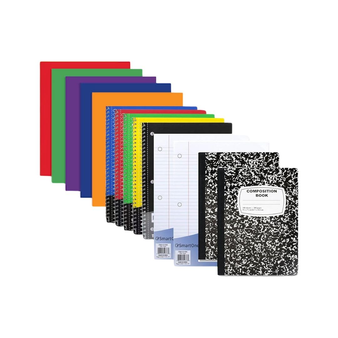 Mega Set – 70 Essential Supplies for Students - School Supply Kit for Kids & Teens – Includes Notebooks, Pens, Pencils, Highlighters, Sticky Notes & More