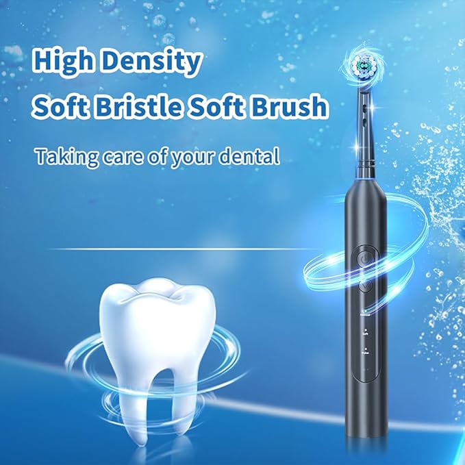 Deep Clean Rechargeable Electric Powered Toothbrush,Pressure Sensor to Protect Gums Bunny Lamb Replacement Brush Heads