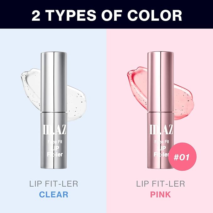 ID.AZ Face Fit Lip Fit-Ler, Clear Lip Plumper for Hydrated, Glass-Like Lips, Plumping Effect with Maxi-Lip Formula, Korean Lip Care, 0.12 fl. oz.