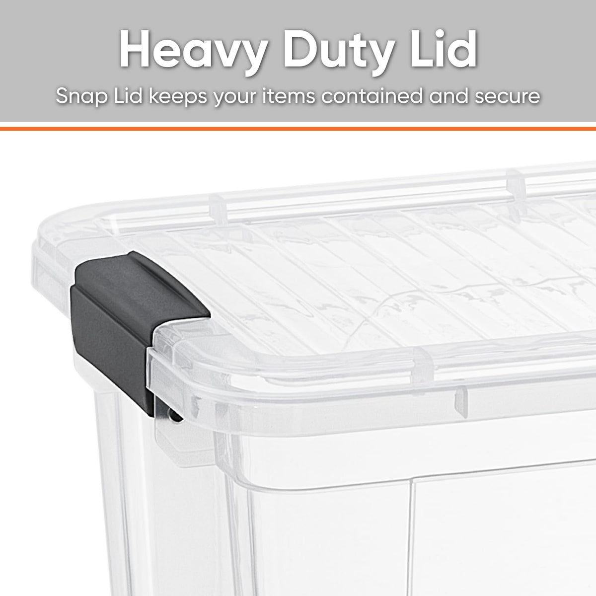 Clear Storage Boxes with Lids (8 Count)