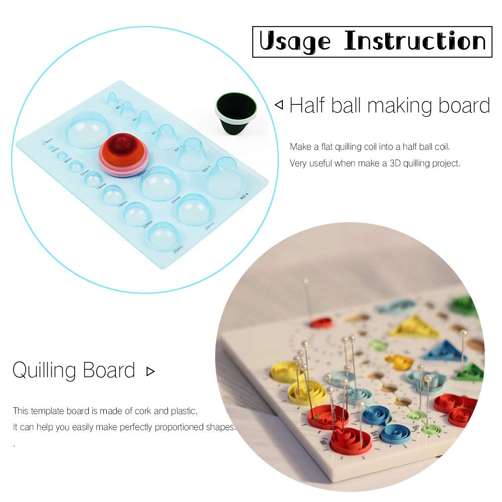 IMISNO Paper Quilling Kits - All-in-One Quilling Tools Supplies,Paper Crimper,DIY Crafts Quilling Paper Strips for Beginners to Advanced Users, Teaching with Manual