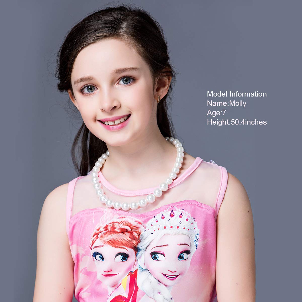 WELLKAGE Pearl Necklace for Girls (White) Ecofriendly Synthetic-resin