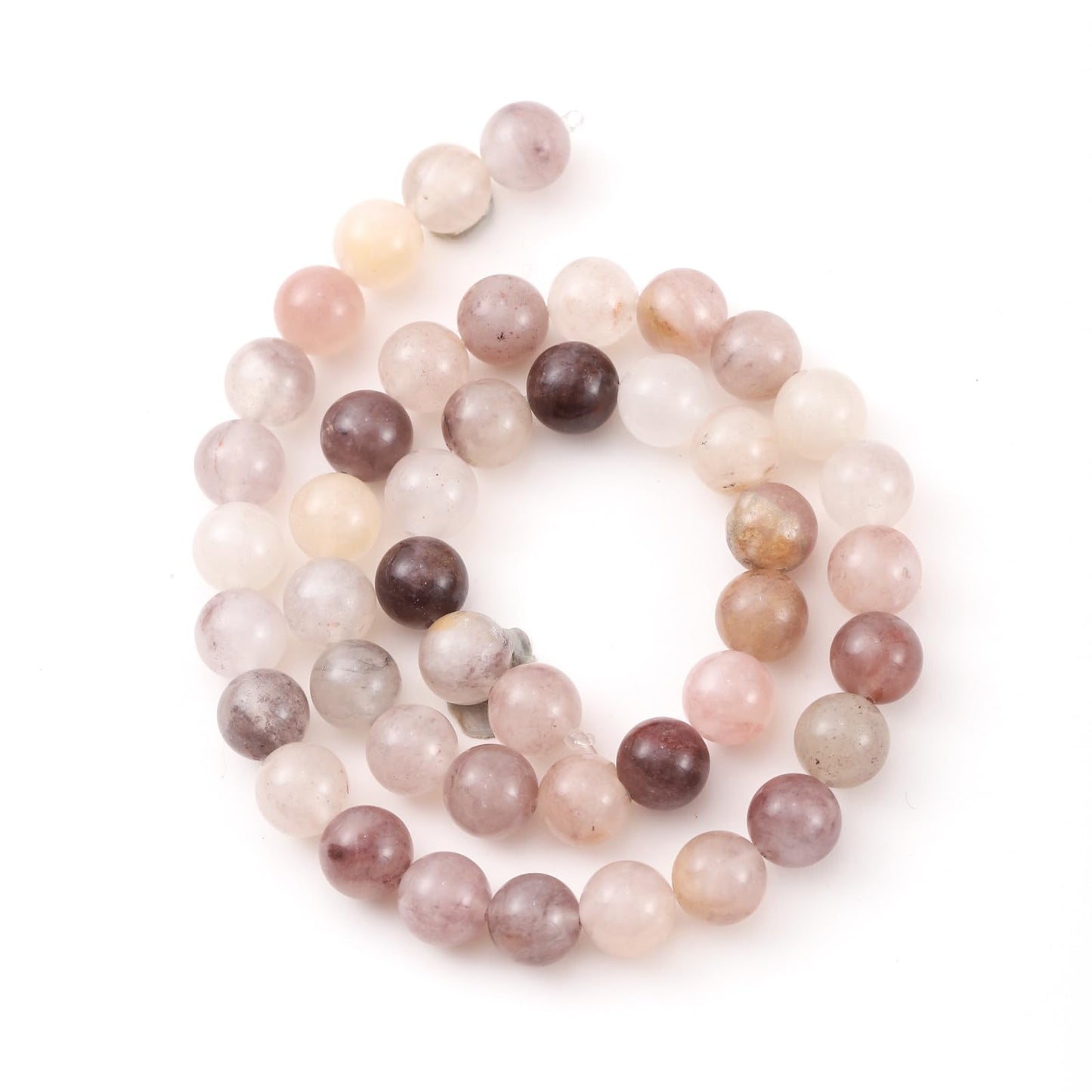 8mm 45pcs DIY Natural Violet Stone Beads Round Healing Crystal Gemstone Loose Beads for Jewelry Making Handmade Bracelet Necklace