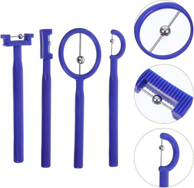Ngue Muscle Training Tool 4pcs Tongue Tip Trainer for Boys and Girls Oral Stimulation Kit Speech Therapy Tool Portable