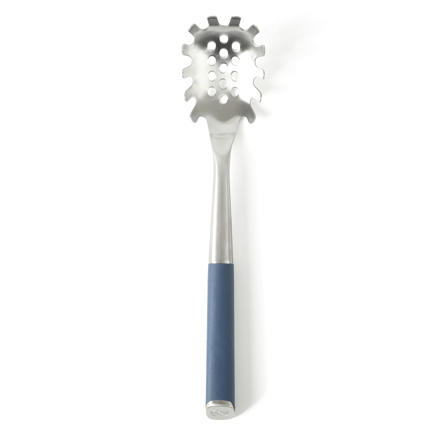 Calphalon Edge Stainless Steel Spaghetti Pasta Server w/Thermoplastic Rubber Handle - Navy Blue