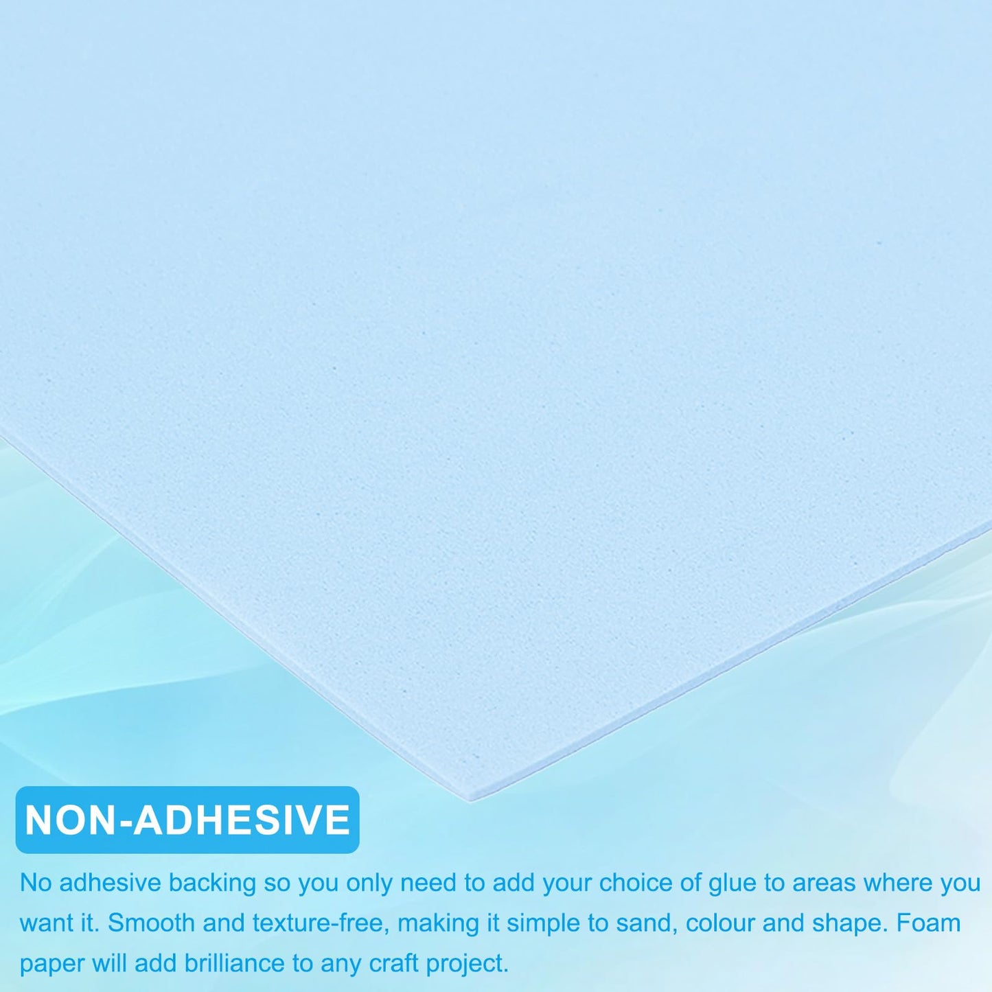 PATIKIL 30 Pack EVA Foam Sheets, 12" x 8" 2mm Thick Foam Sheets Crafts Foam Paper for Craft Classroom Bulletin Board Decor Scrapbooking DIY Cosplay Costume, Light Blue