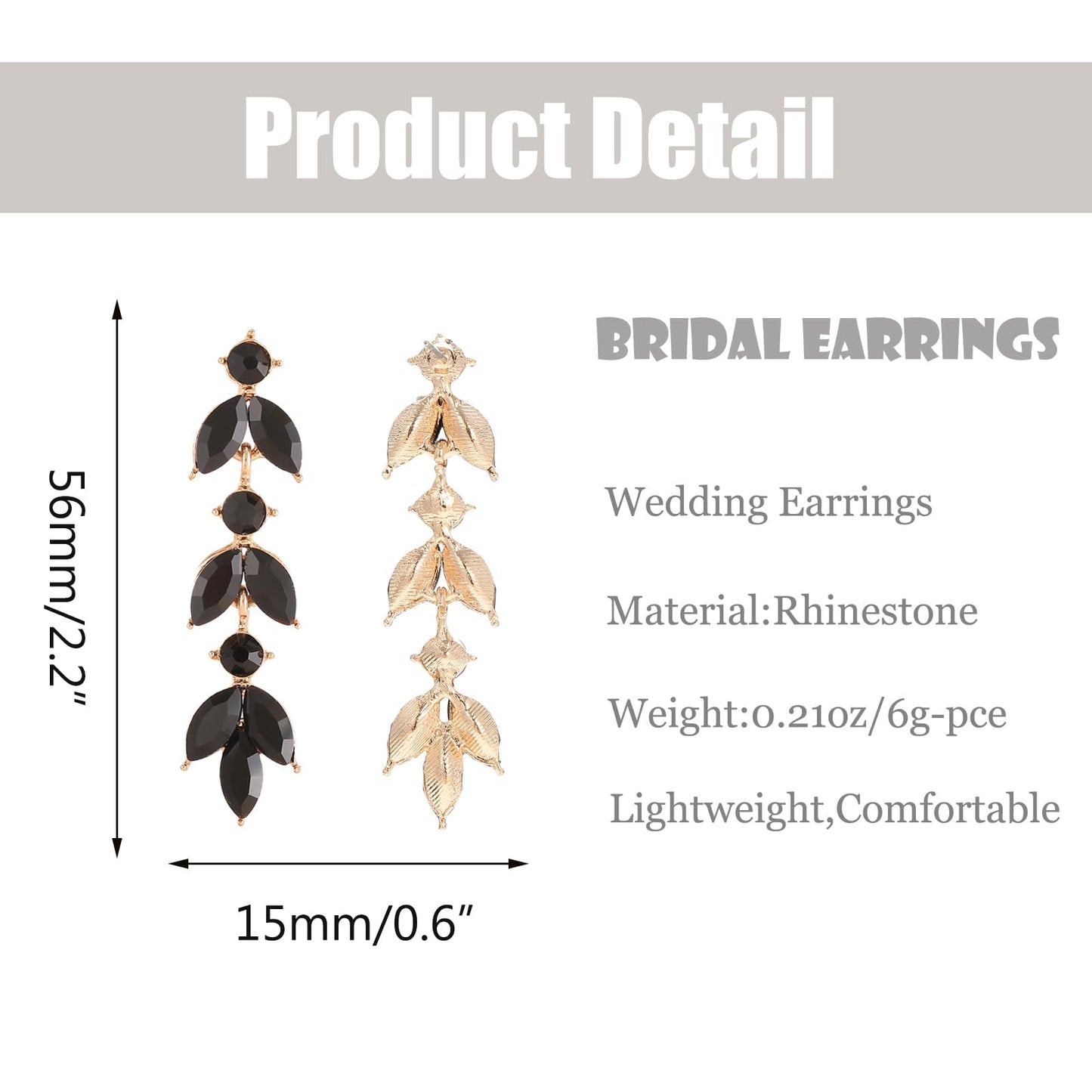 GAOKOXI Silver Wedding Rhinestone Dangle Earrings Elegant Bridal Crystal Drop Earrings for Women Bridesmaids Guest Party Prom