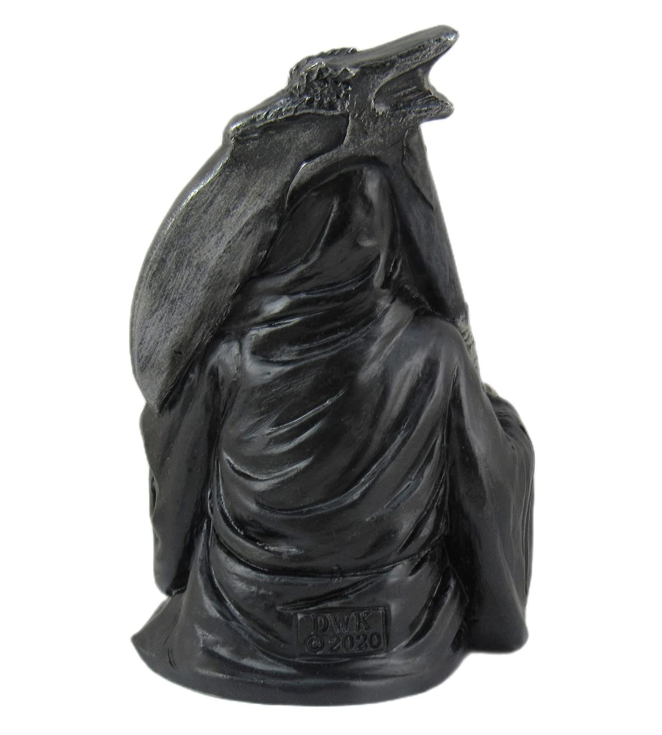 DWK " Nothing But Time Grim Reaper Book Shelf Figurine Sitter | Bookshelf Décor for Home | Skull Goth Decorations | Home Office Décor | Figurines and Statues - 5"