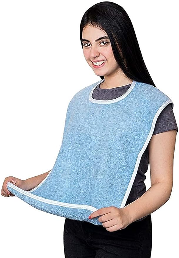 Avalon Towels Adult Bibs for Women 100% Cotton Bib for Adults for Eating - Terry Cloth Adult Bibs for Men Clothing Protectors