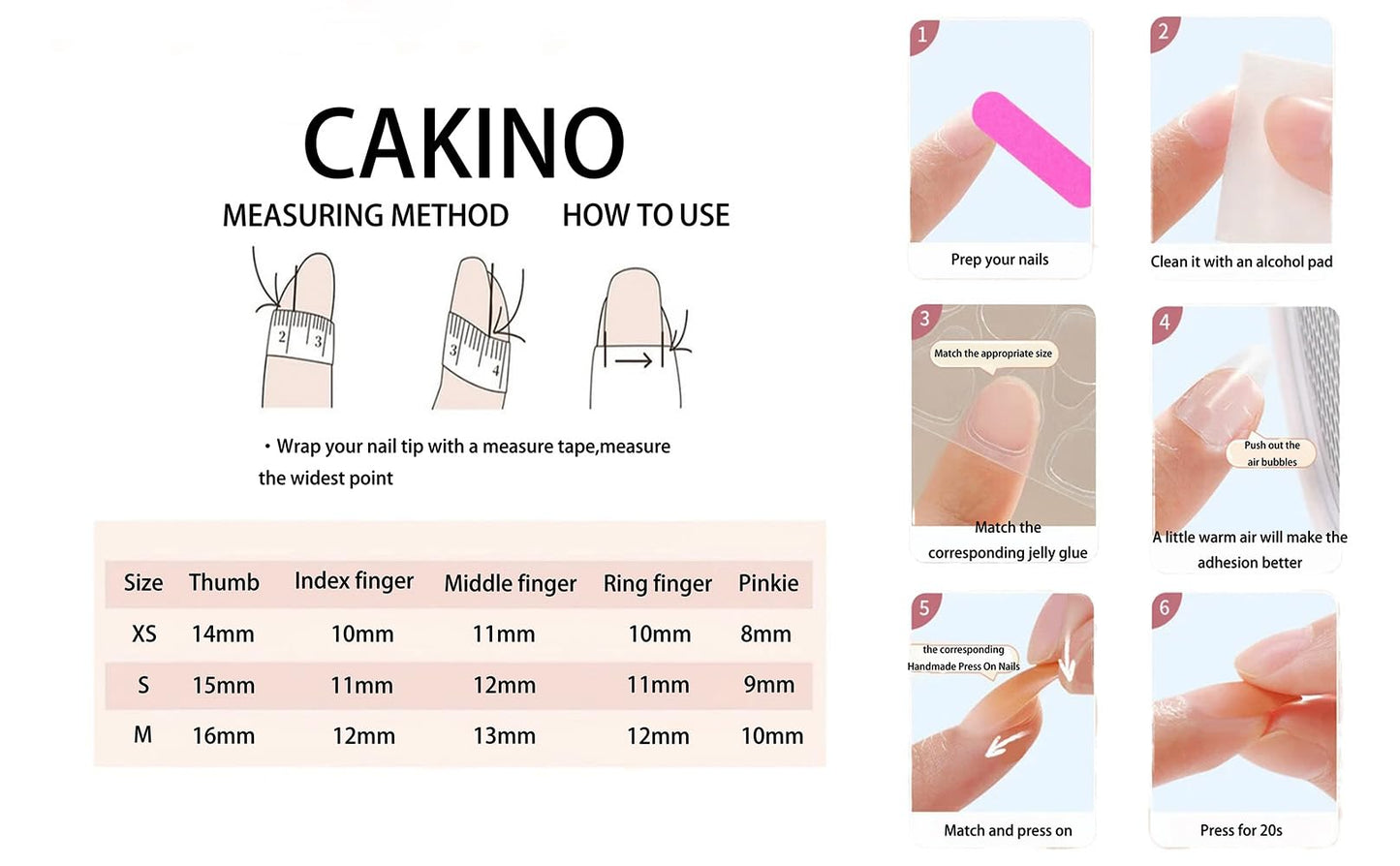10 Solid Color Handmade Press On Nails | French design False Nails | Skip Salon Trips, Easy to Apply & Remove, Reusable (RR03,XS)