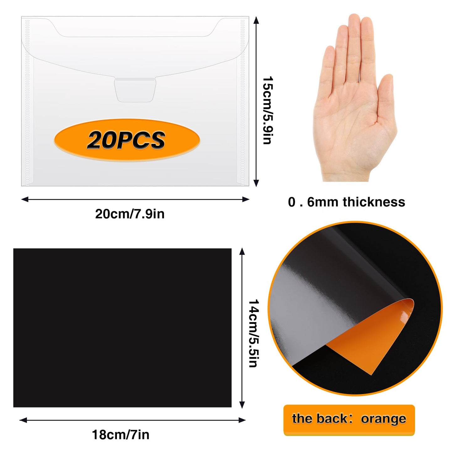 40 PCS Stamp and Die Storage Bag and Rubber Magnetic Sheets, Die Storage Set for Storage Die Cutting, DIY Scrapbooking