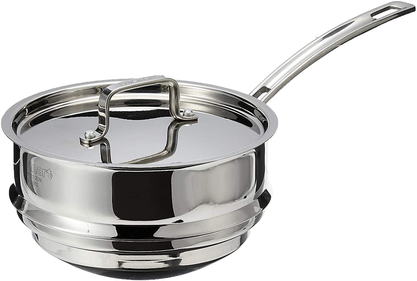 Cuisinart MCP111-20N MultiClad Pro Stainless Skillet, 20-cm, Universal Double Boiler w/Cover