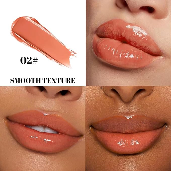 Bright Orange Plumper Moisturizing Butter Lipstick for Women, Natural Tinted Lip Balm Shine Nourishing Hydrating Lip Gloss Stain for Dry Lips, Lightweight Lip Liner Care Makeup,Vegan 1Pc Orange