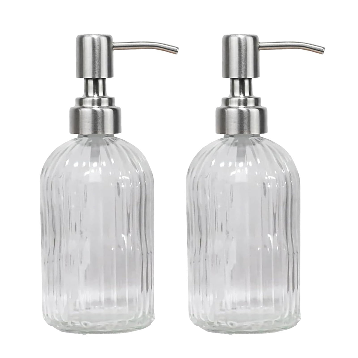 14Oz Clear Soap Dispenser Bathroom (2 Count)
