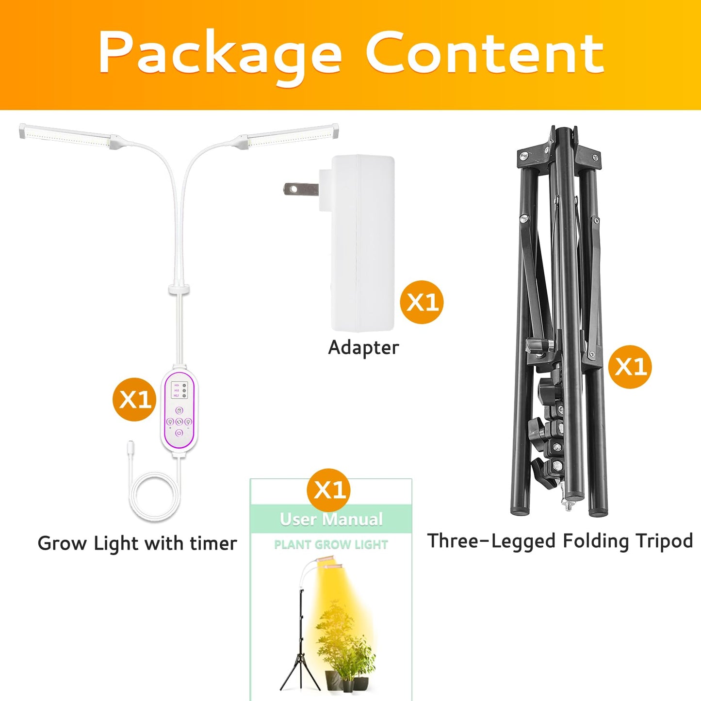 Secefeao 420 LED Grow Lights for Indoor Plants Full Spectrum, LED Plant Light with Stand, Adjustable Height, Plant Grow Lights with Auto 4/8/12/H Timer for Indoor Tall Plants.