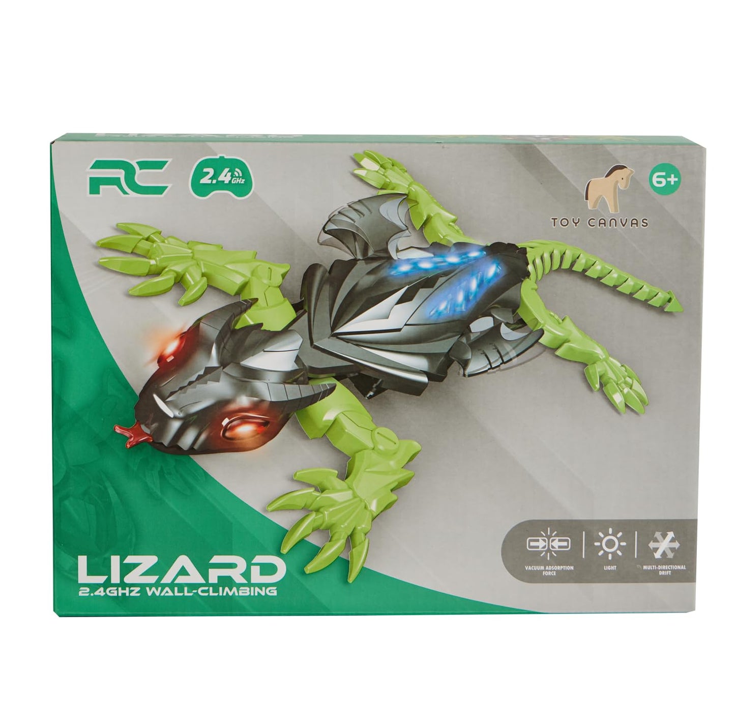 RC Lizard Wall Climbing Toy – Remote Control Robotic Gecko Kids Toys with LED Lights, Wall-Crawling Action, Battery Operated, for Boys and Girls Ages 6 and up