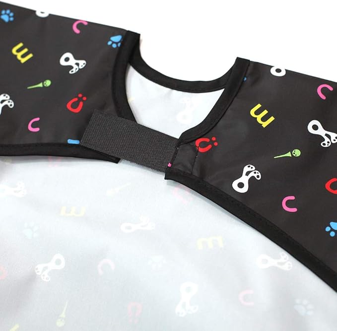 Short Sleeve Waterproof Bib for Toddlers – Easy Clean Feeding Apron for Mealtime, Daycare, Self-Feeding, Lightweight