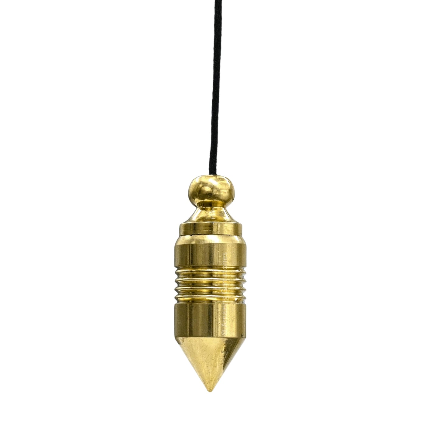 Amazing Gemstone Healing Metal Pendulums for Divination, Gold 4 Ring Cone with Plate Steel Copper Pendulum High Energy Pendulo de Bronce Pendulos de Mesa MP85