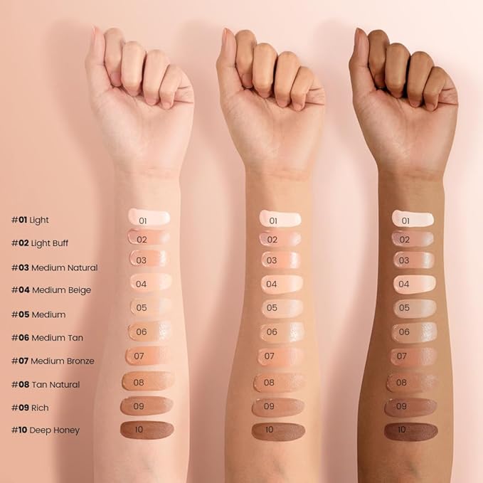 Kaely Liquid Concealer for Older Women, Under Eye Brightener Full Coverage Concealer for Dark Circles, Color Correcting Foundation Face Makeup Waterproof, Vegan & Cruelty-Free, 09 Rich