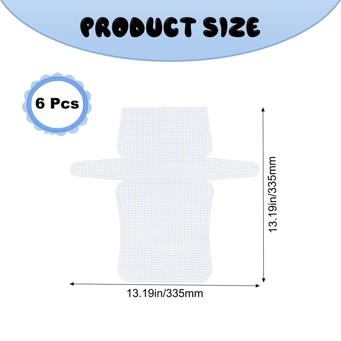 TTFdacai 6 Pcs DIY Plastic Mesh Canvas Sheets, Blank Needlepoint Canvas Craft Kit, Handbag to Weave mesh Canvas Supplies for DIY Sewing Crochet Bag Craft Yarn Making