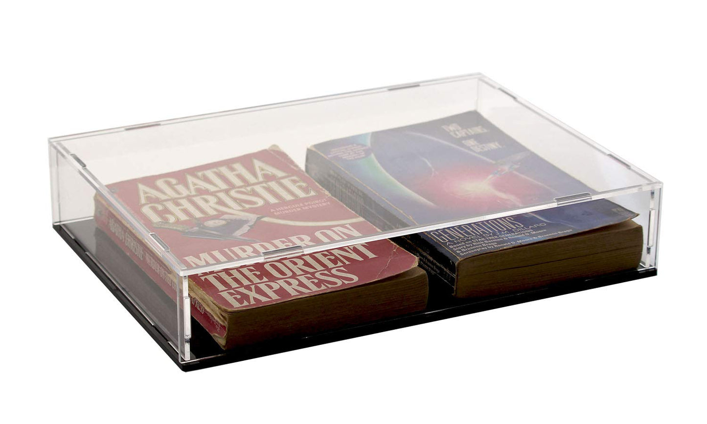 Evron Display Case for Collectibles Assemble Clear Acrylic Box Alternative Glass Case for Display Action Figures Home Storage & Organizing Toys (10.5x7.5x2 inch; 26x19x5 cm)