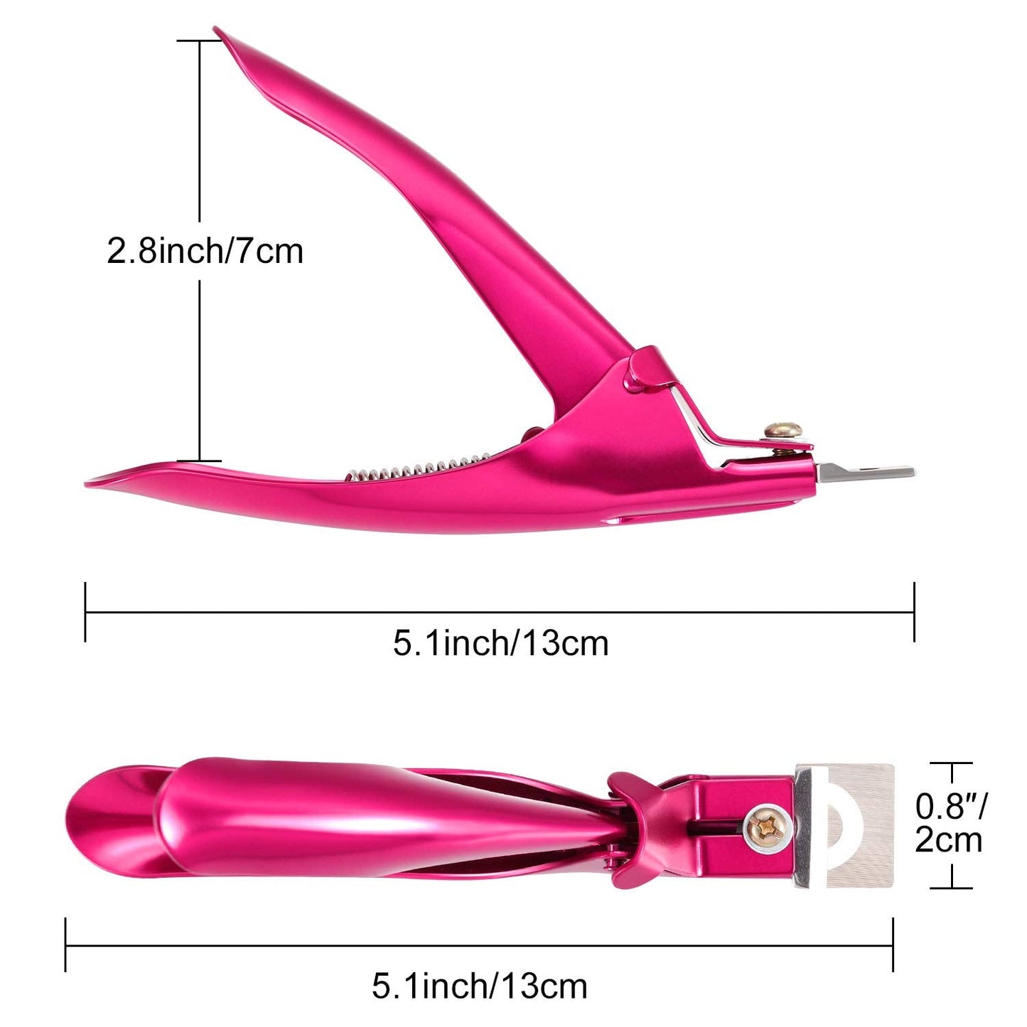 Yaomiao 3 Pcs Professional Acrylic Nail Tip Clipper – Adjustable Nail Cutter with Sharp Stainless Steel Blade for Fake False Nails, Square Round Coffin Shapes, Salon Home DIY Manicure Tool