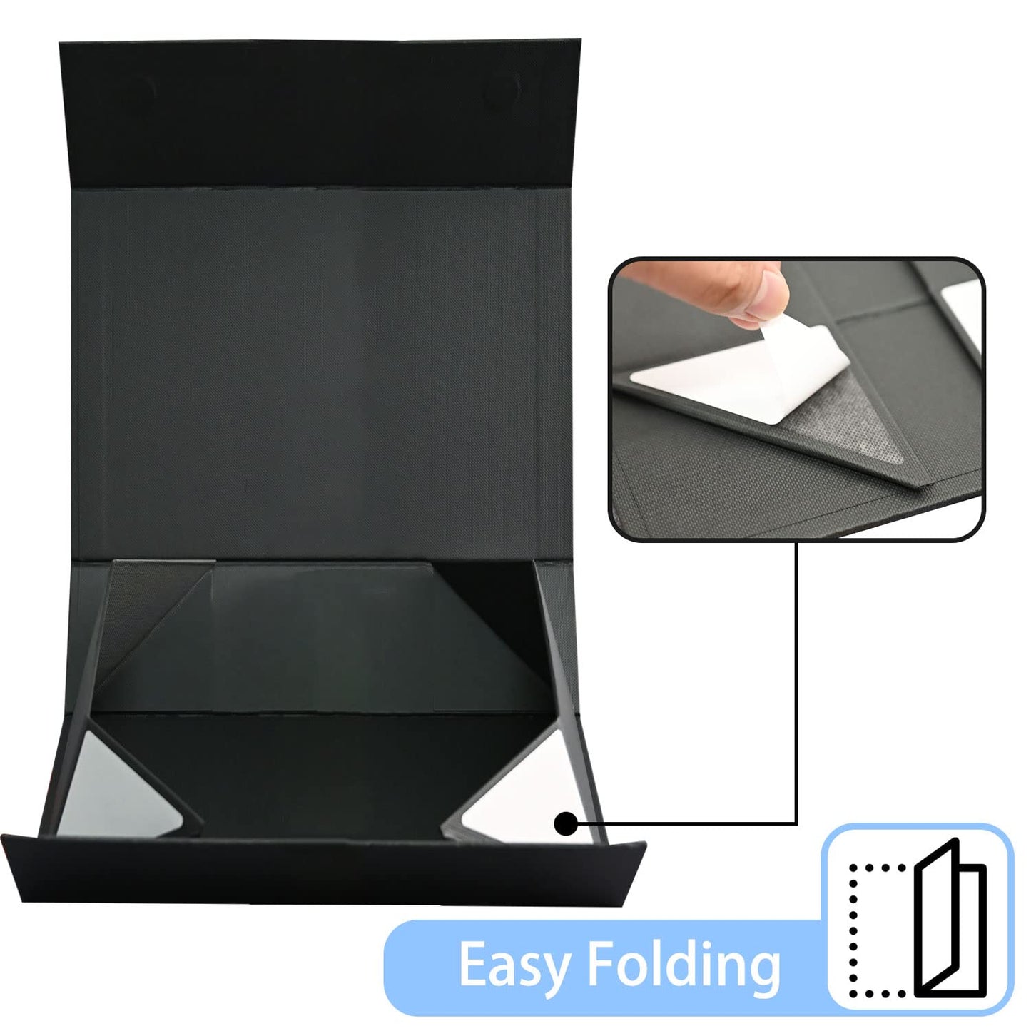 LIFELUM Magnetic Gift Boxes 2 Pack 13.5 x 10 x 4 Elegant Graduation Gift Boxes for Presents Groomsmen Box with Ribbon, Card, Shredded Paper Filler