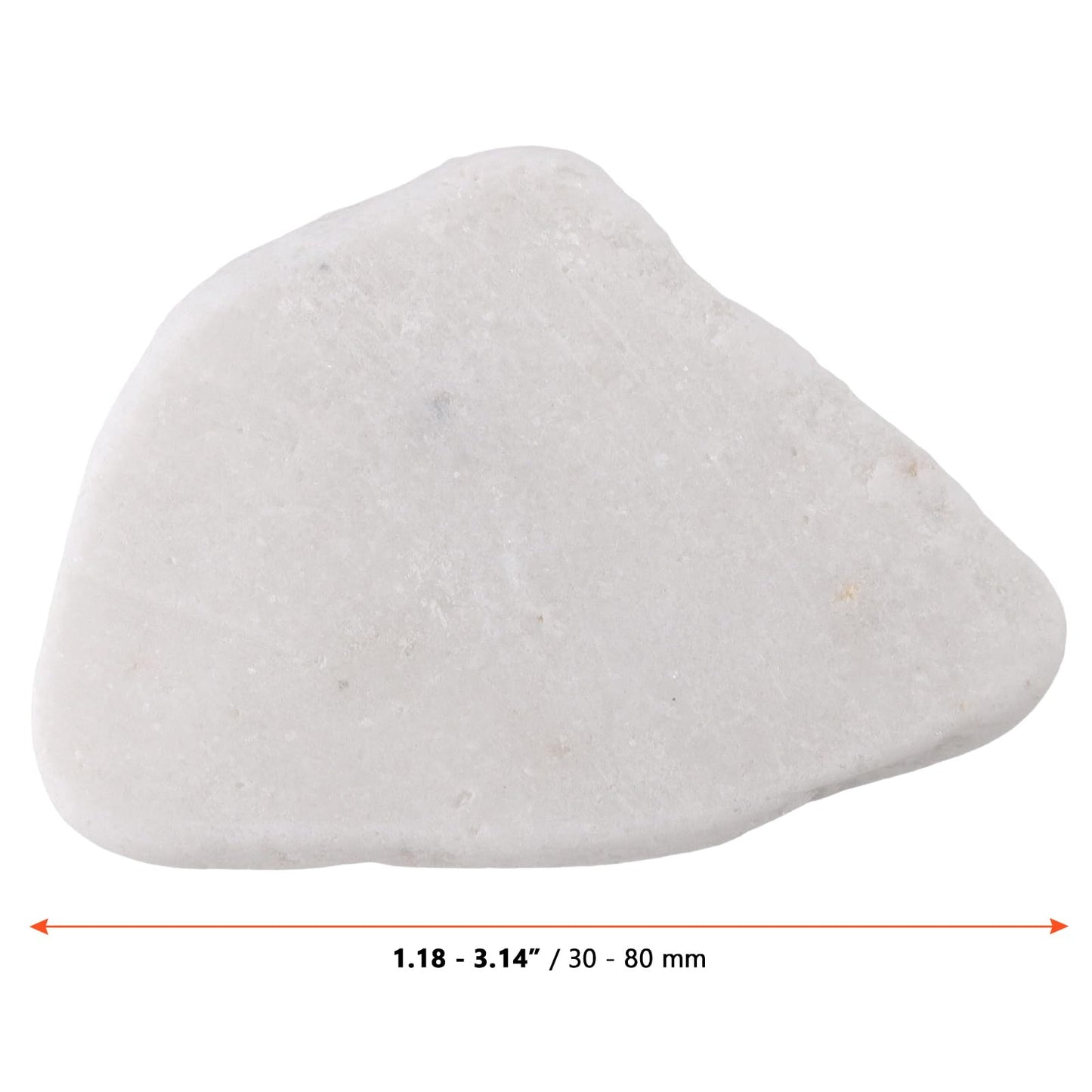 SINJEUN 50 PCS White Rocks for Painting, 1"-3" Flat Painting Rocks, Paintable Rock for Arts and Craft DIY Decoration