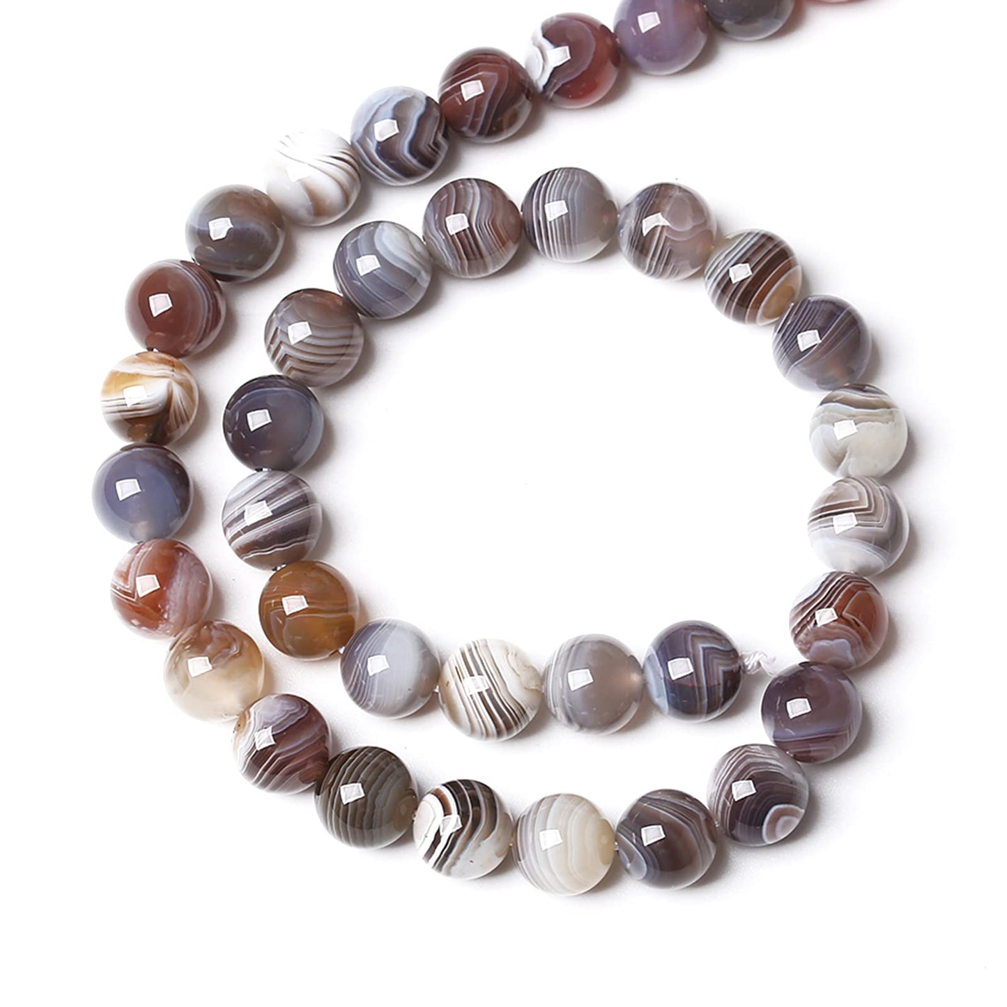 6MM 60PCS Natural Gemstone Stone Botswana Sardonyx Agate Beads for Jewelry Making DIY Bracelet
