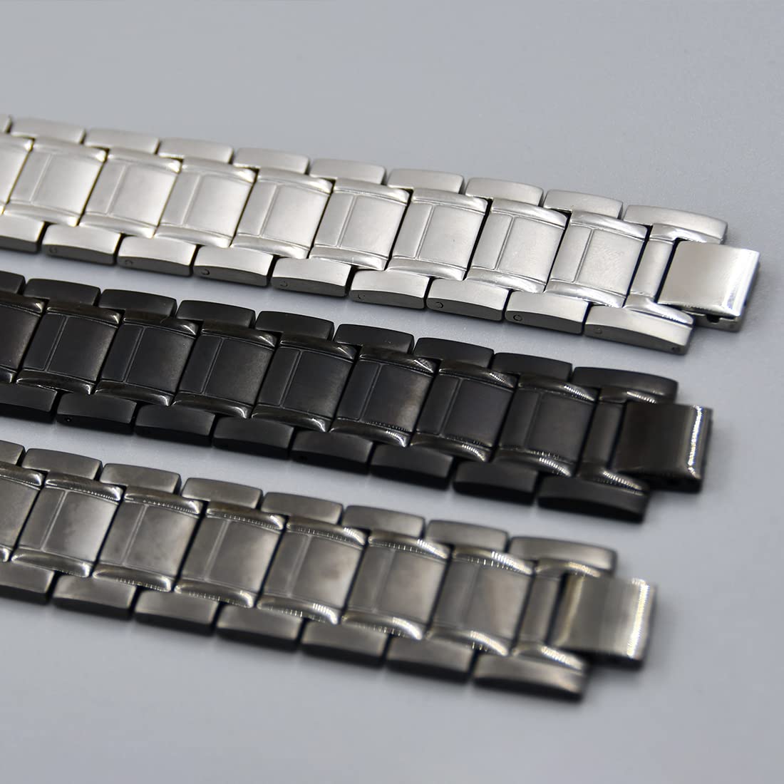 Cigmag 3X Magnetic Bracelets for Men Ultra Strength Titanium Steel Bracelet Wrist Adjustable with Sizing Tools (Grey with Ring)