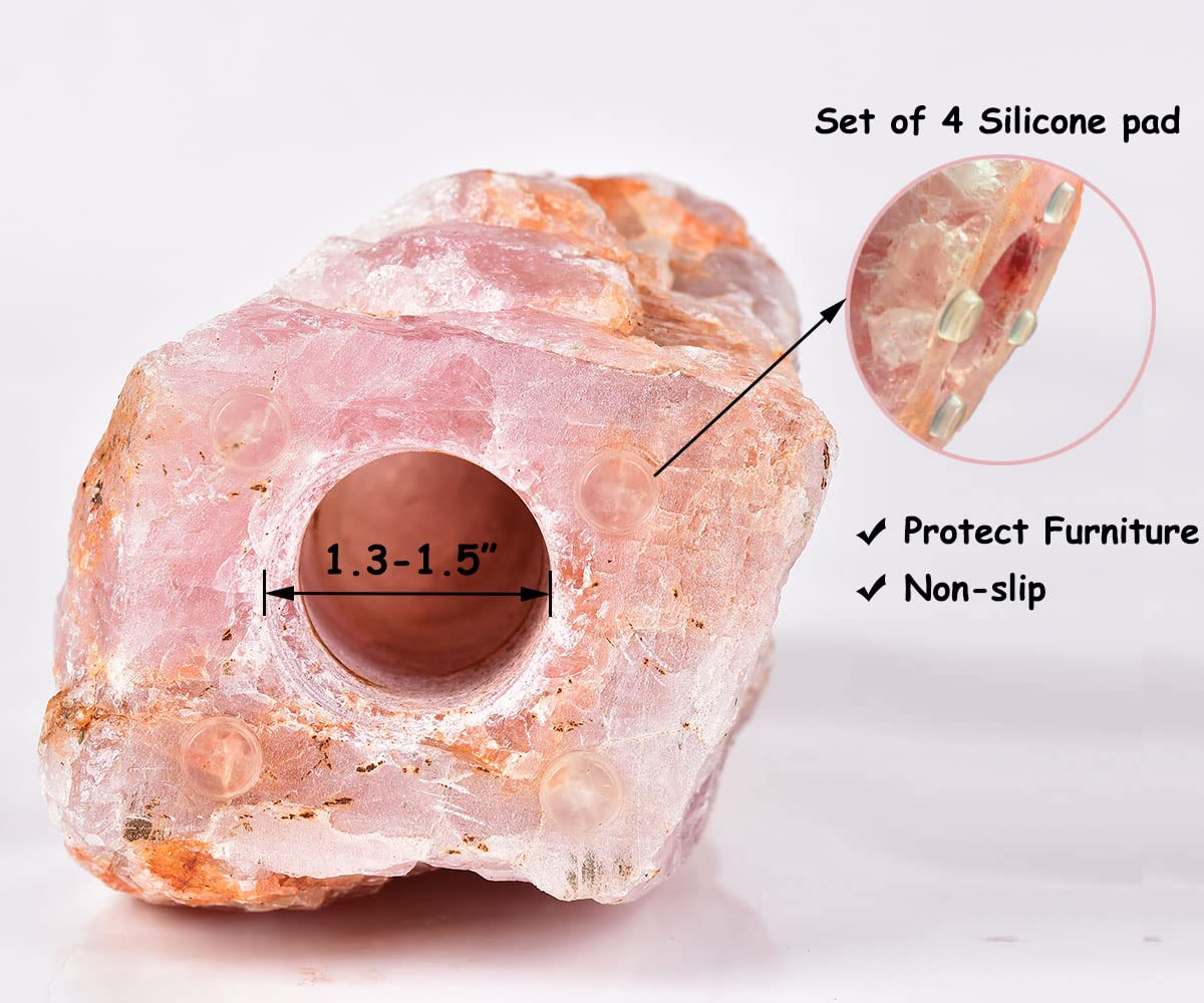 JIC Gem 4-6 lbs Rose Quartz Crystals Lamp, Natural Crystal Night Light Lamp Hand Carved Pink Table Lamp Home Decoration 5-7"
