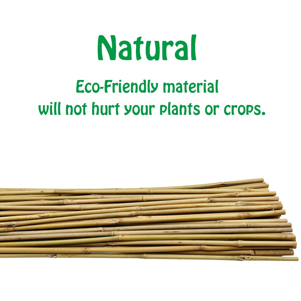 4 Feet Natural U-Hoops Bamboo, Mininfa Garden Trellis, Bamboo Trellis U-Shape for Plant Support - 3 Pack