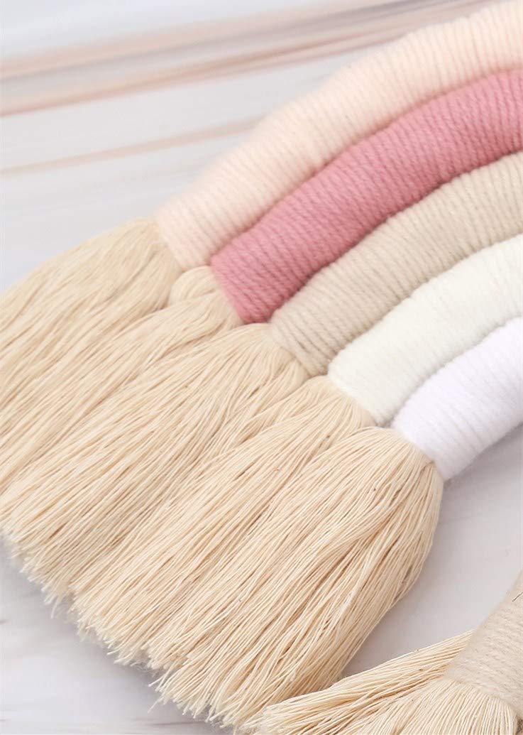 ZWA Rainbow Wall Hanging - Handmade Macrame Wall Art for Nursery & Kids Room Decor