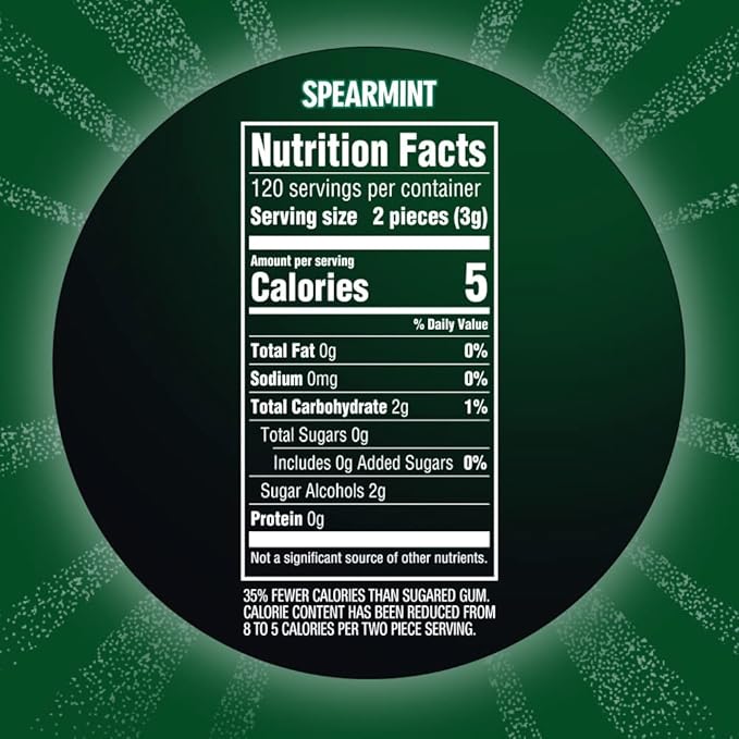 ECLIPSE Spearmint Sugarfree Gum, 60 Count (Pack of 4)
