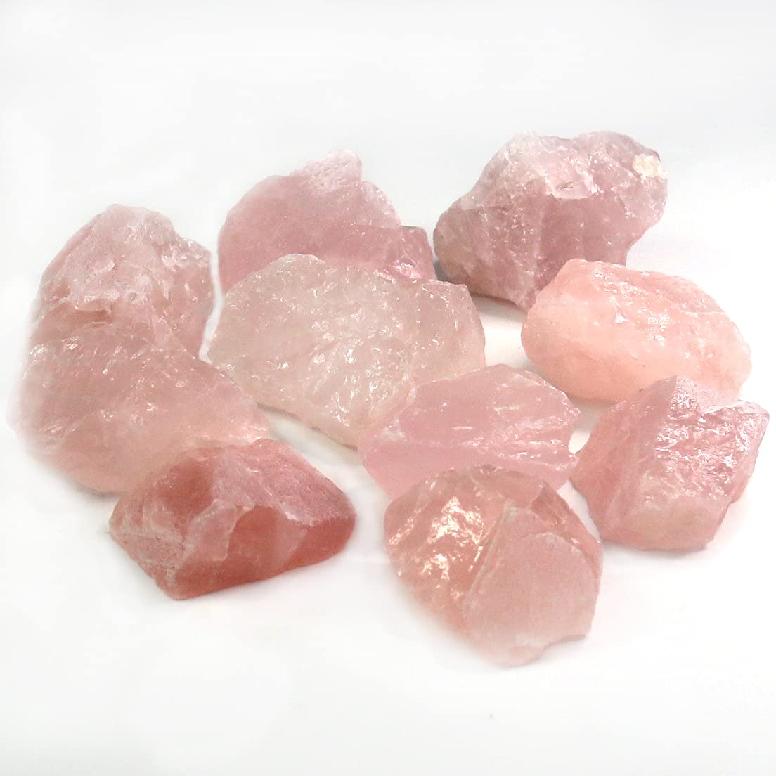 Nvzi Rose Quartz Crystals, Raw Crystals Bulk, Gem Stones Rocks Crystals, Tumbled Stones and Crystals Bulk, Rock Collection, Chakra Stones, Healing Crystals, Raw Minerals Rocks Crystals(1LB)