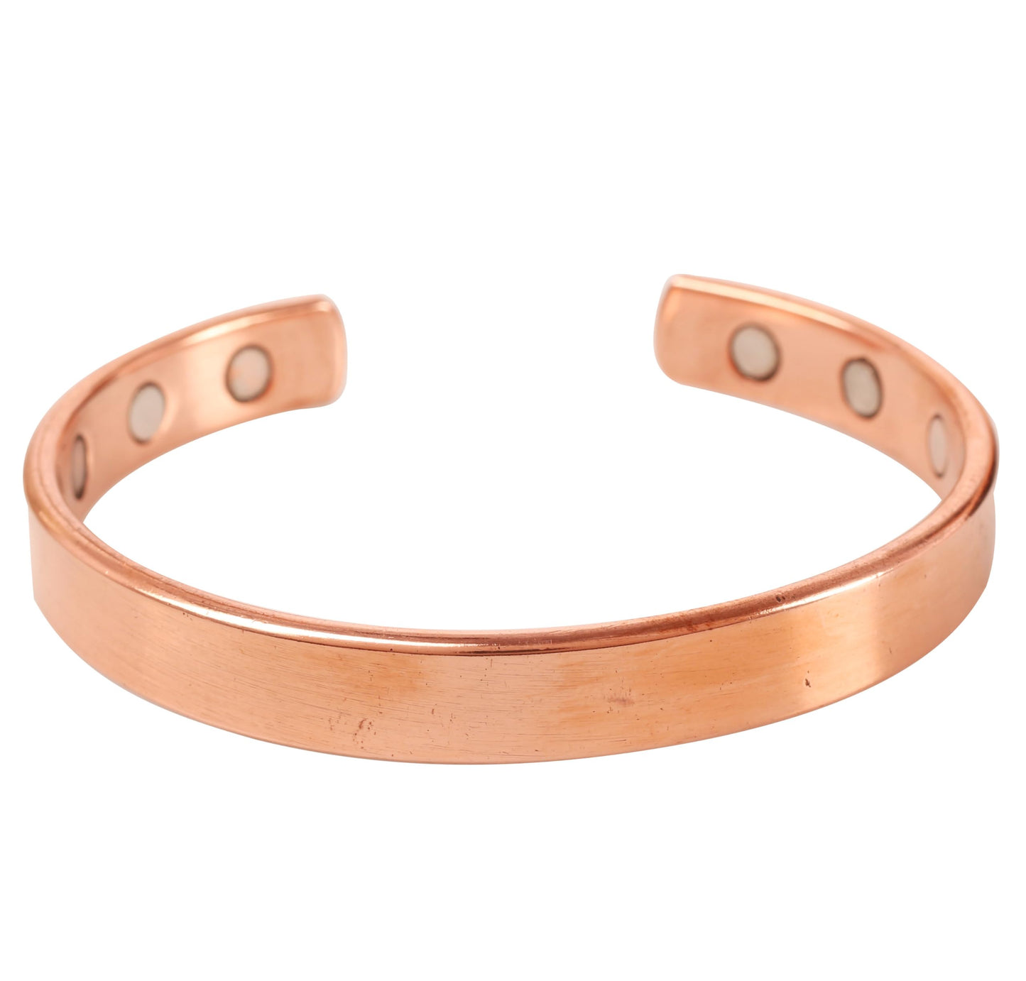 Touchstone Copper magnetic bracelet Tibetan style. Hand forged with solid and high gauge pure copper. Plain minimalistic elegance.