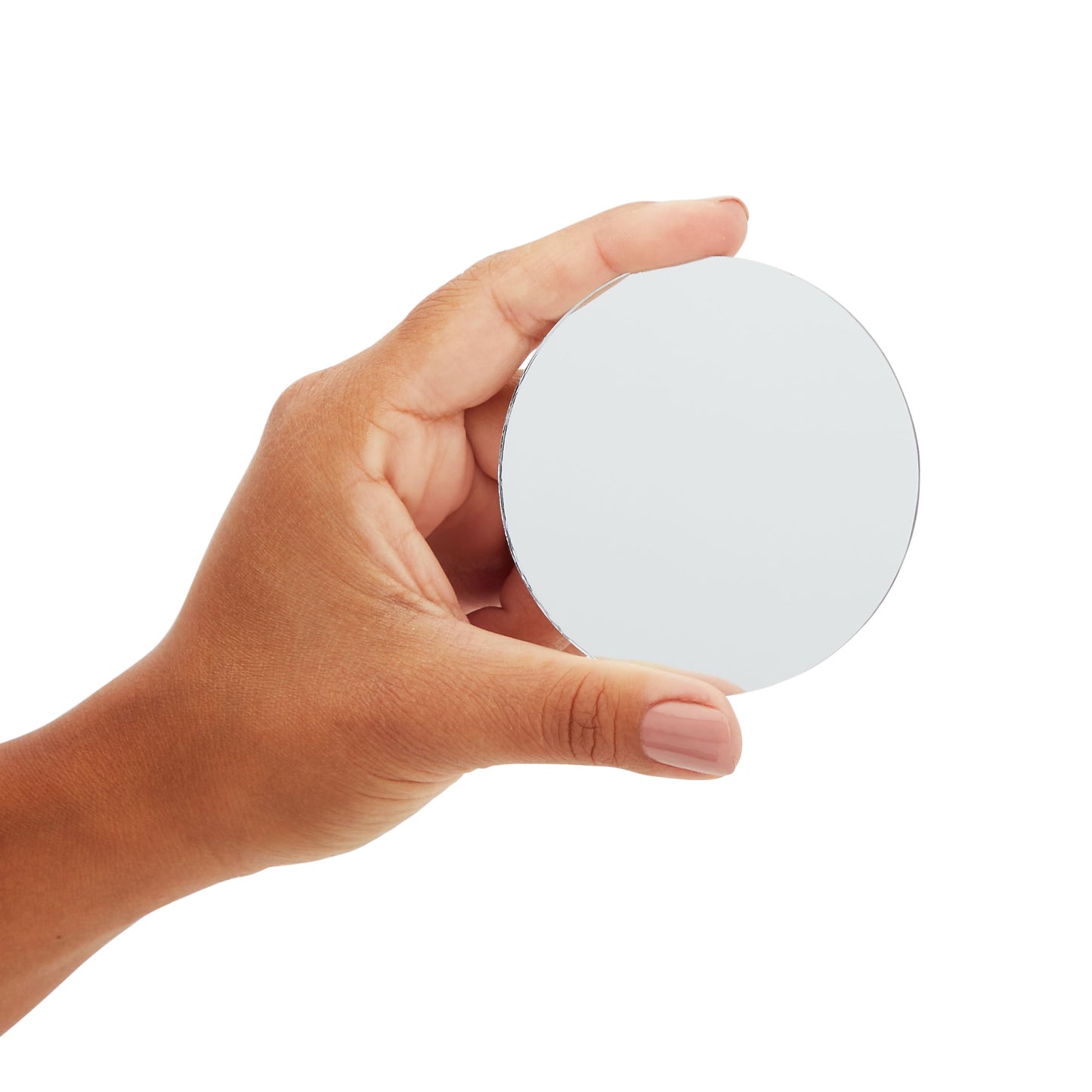 Juvale Glass Mirror Tiles for Crafts - 3 in, Round, Transparent, 50-Pack - Craft Mirrors for DIY & Home Decor