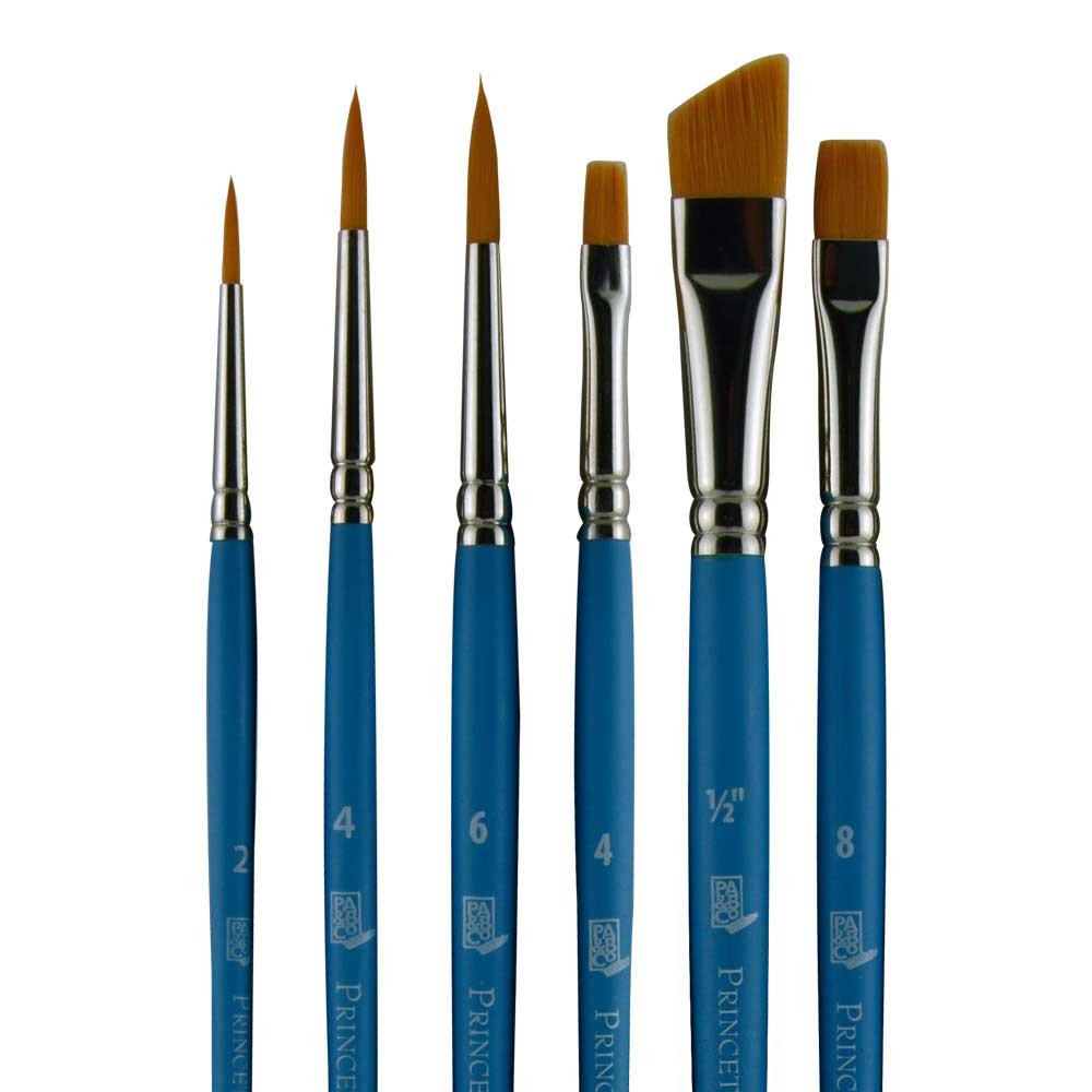 Princeton Select Artiste, Series 3750, Paint Brush for Acrylic, Watercolor and Oil, Set of 6