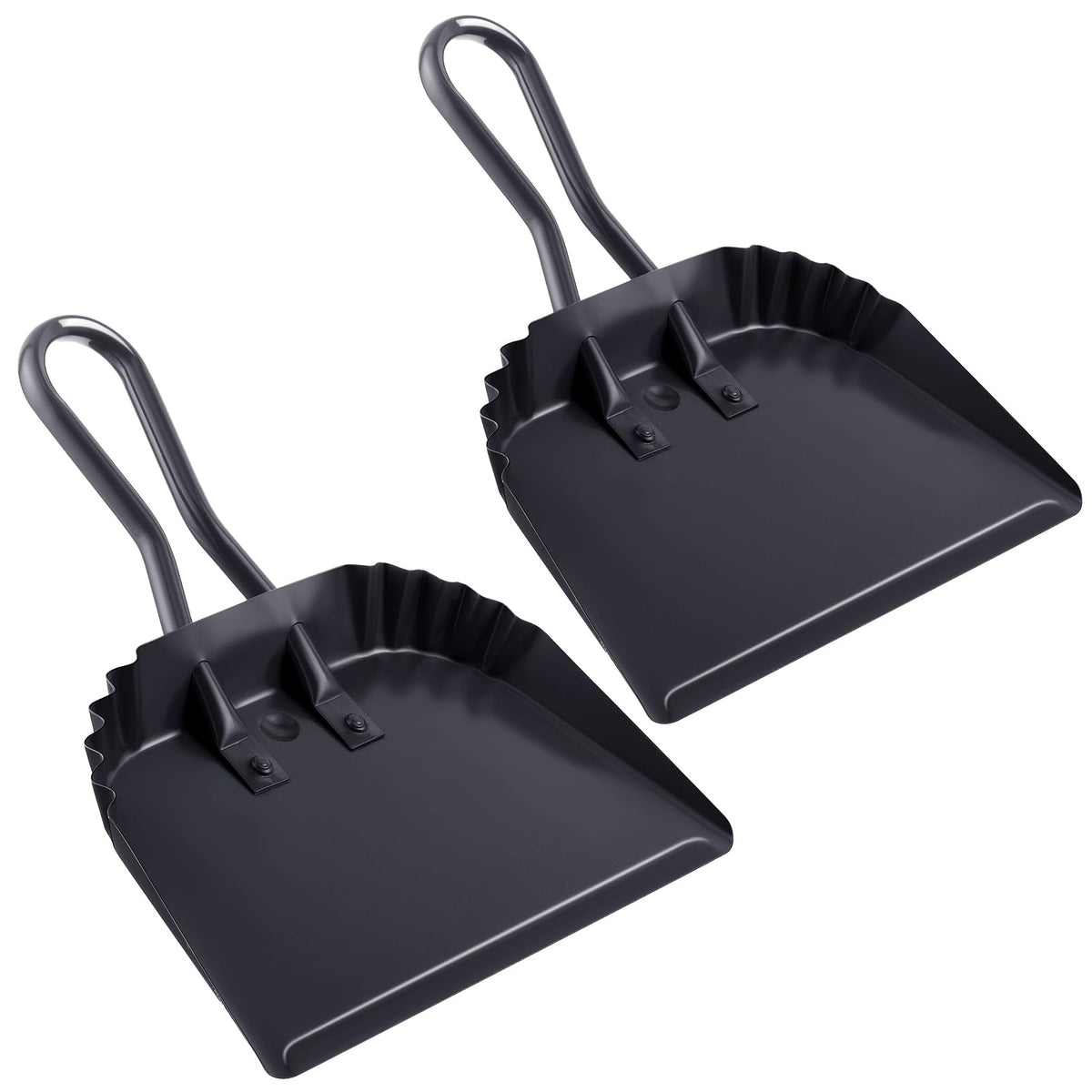 2 Pcs Heavy Duty Metal Dust Pans (2 Count)